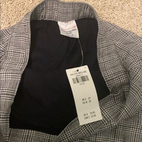 grey and black plaid skirt - Picture 2 of 2